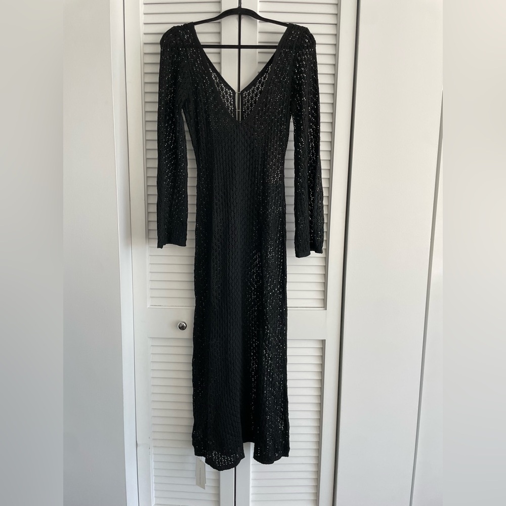 Commense Cover Up Long Sleeve Open Back Long Dress (new with tag) - Picture 3 of 4